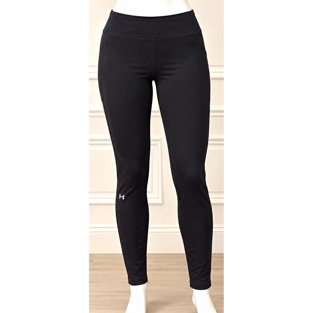 Under Armour ColdGear Women's M Black Ankle Leggings Mid Rise Stretch